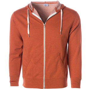 Unisex Heather French Terry Zip Hooded Sweatshirt