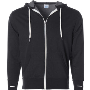 Unisex Heather French Terry Zip Hooded Sweatshirt