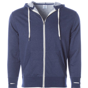 Unisex Heather French Terry Zip Hooded Sweatshirt