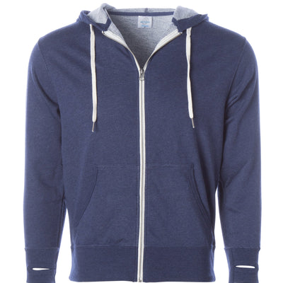 Unisex Heather French Terry Zip Hooded Sweatshirt