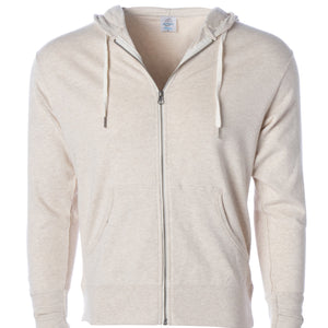 Unisex Heather French Terry Zip Hooded Sweatshirt