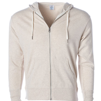 Unisex Heather French Terry Zip Hooded Sweatshirt
