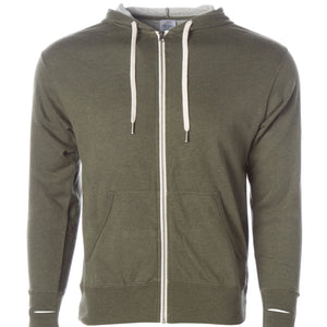 Unisex Heather French Terry Zip Hooded Sweatshirt