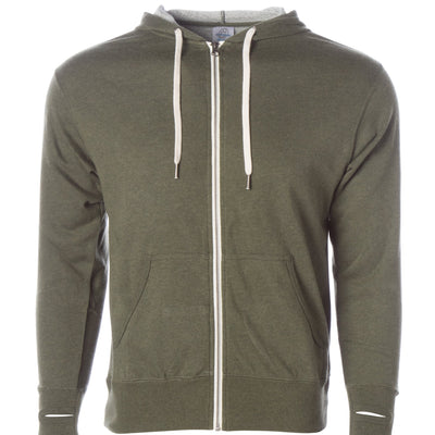 Unisex Heather French Terry Zip Hooded Sweatshirt