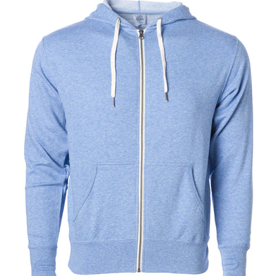 Unisex Heather French Terry Zip Hooded Sweatshirt