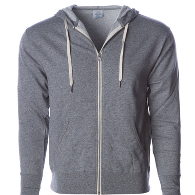 Unisex Heather French Terry Zip Hooded Sweatshirt