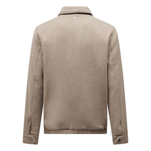 Peckham Rye Wool Blend Simply Taupe Bomber Jacket