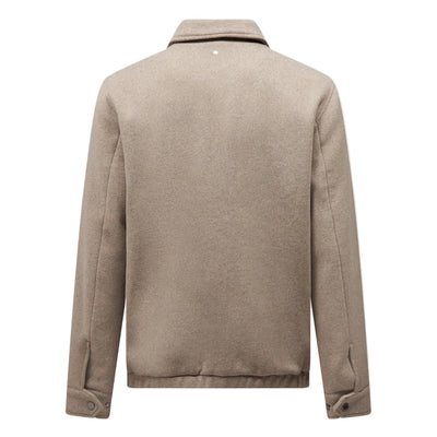 Peckham Rye Wool Blend Simply Taupe Bomber Jacket