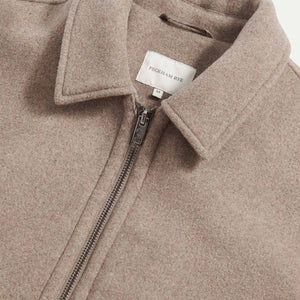 Peckham Rye Wool Blend Simply Taupe Bomber Jacket
