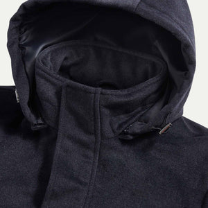 Peckham Rye Wool Blend Dark Sapphire Navy Padded Parka Jacket