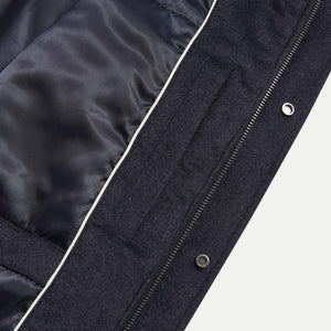 Peckham Rye Wool Blend Dark Sapphire Navy Padded Parka Jacket