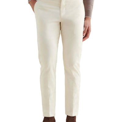 Peckham Rye Stretch Egret Cotton Trouser