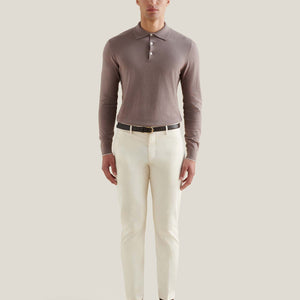 Peckham Rye Stretch Egret Cotton Trouser