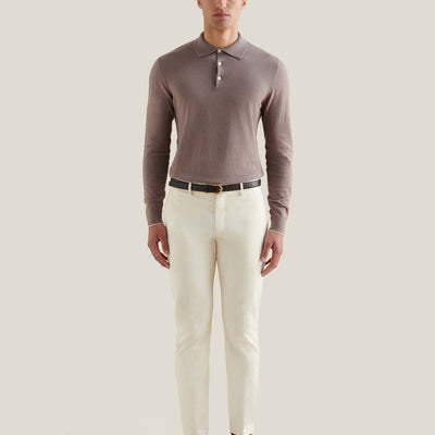 Peckham Rye Stretch Egret Cotton Trouser
