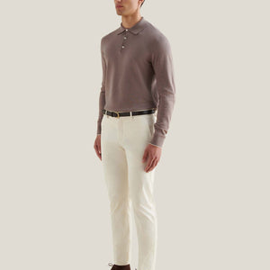 Peckham Rye Stretch Egret Cotton Trouser