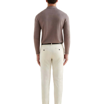 Peckham Rye Stretch Egret Cotton Trouser