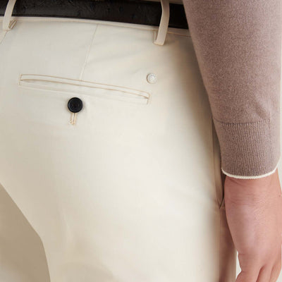 Peckham Rye Stretch Egret Cotton Trouser