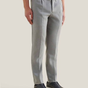 Peckham Rye Flannel Light Grey Marl Tech Drawstring Trousers