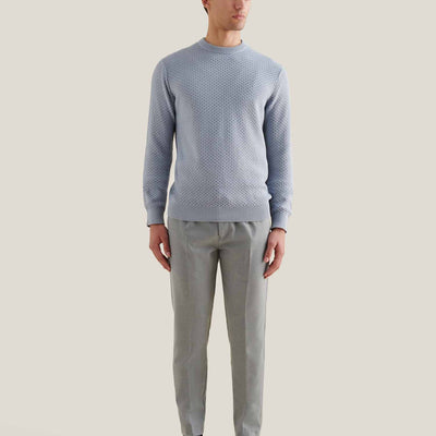 Peckham Rye Flannel Light Grey Marl Tech Drawstring Trousers