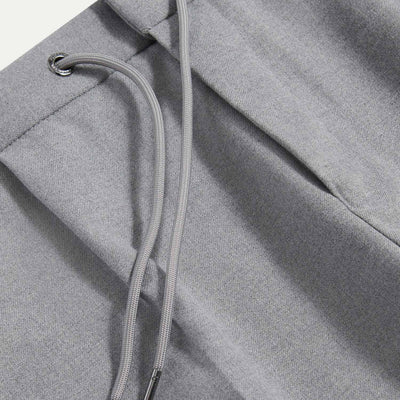 Peckham Rye Flannel Light Grey Marl Tech Drawstring Trousers