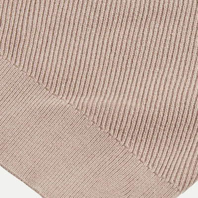 Peckham Rye Cotton Blend Rib Knit Simply Taupe 1/4 Zip