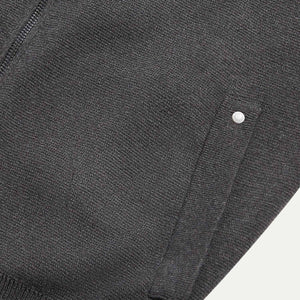 Peckham Rye Milano Knit Charcoal Grey Zip-Up Hoodie