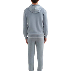 Peckham Rye Milano Knit Blue Blizzard Zip-Up Hoodie