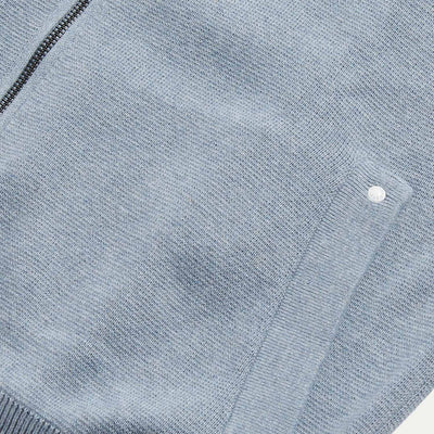 Peckham Rye Milano Knit Blue Blizzard Zip-Up Hoodie