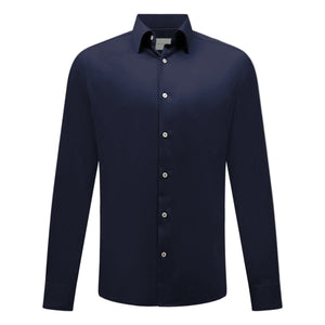 Peckham Rye Jersey Hidden-Button Dark Sapphire Navy Shirt