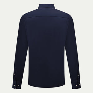 Peckham Rye Jersey Hidden-Button Dark Sapphire Navy Shirt