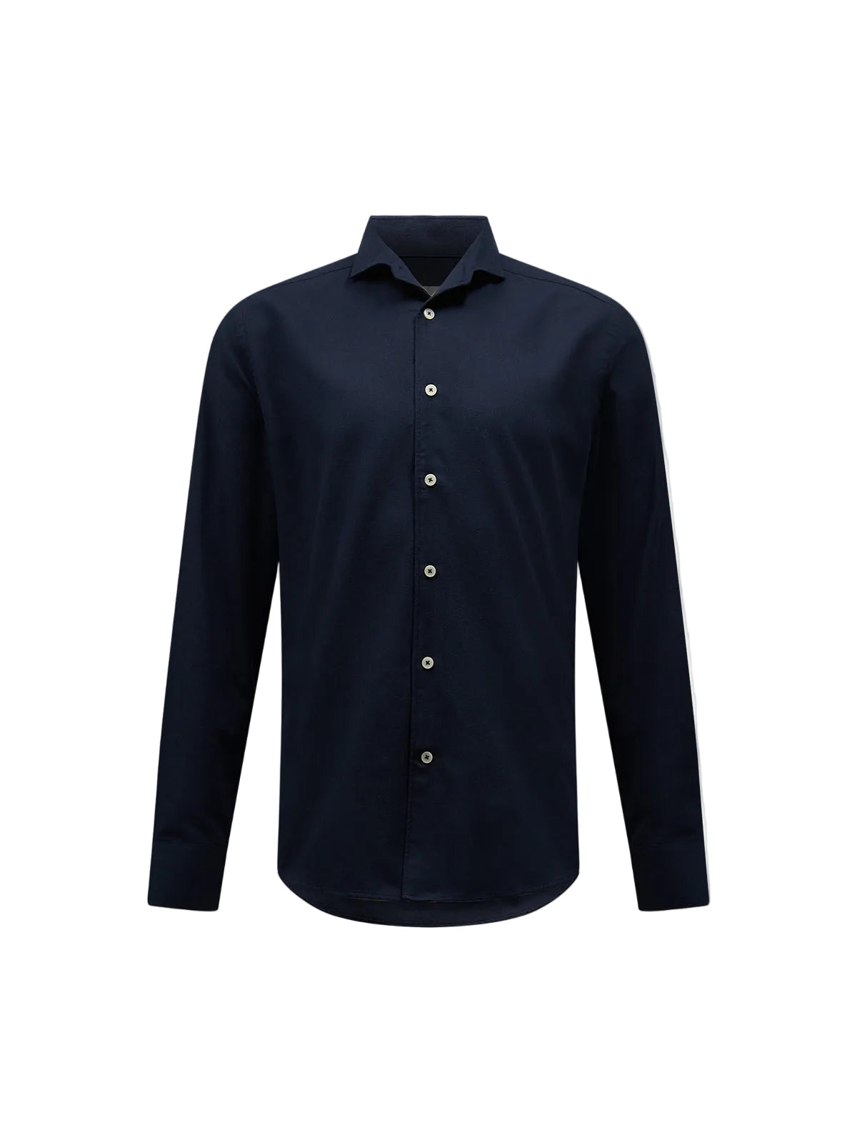 Peckham Rye Herringbone Spread Dark Sapphire Navy Flannel Shirt