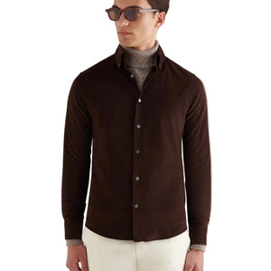 Peckham Rye Micro Cord Button Java Down Shirt