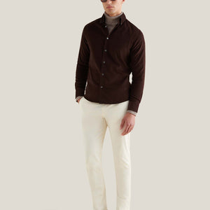Peckham Rye Micro Cord Button Java Down Shirt