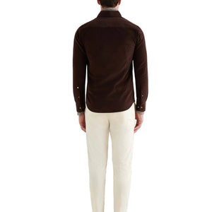 Peckham Rye Micro Cord Button Java Down Shirt