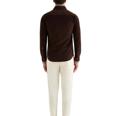 Peckham Rye Micro Cord Button Java Down Shirt