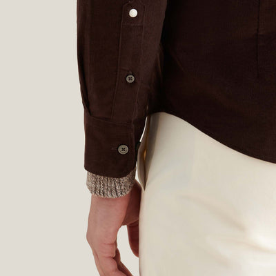 Peckham Rye Micro Cord Button Java Down Shirt
