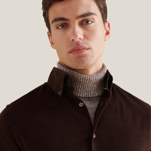 Peckham Rye Micro Cord Button Java Down Shirt
