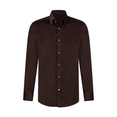 Peckham Rye Micro Cord Button Java Down Shirt