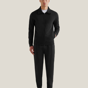 Peckham Rye Interlock Funnel Black Jacket