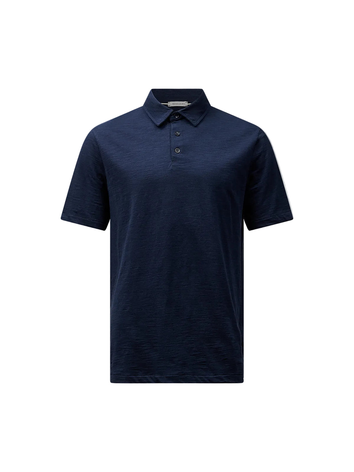 Peckham Rye Mercerised Cotton Dark Sapphire Navy Polo Shirt