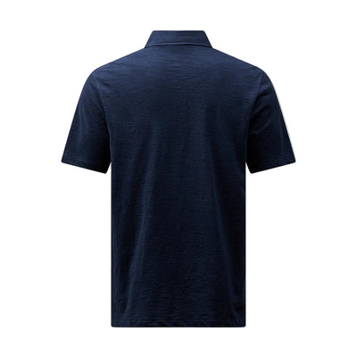 Peckham Rye Mercerised Cotton Dark Sapphire Navy Polo Shirt