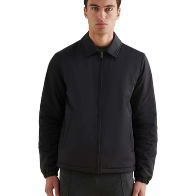 Peckham Rye Light Padded Collar Black Bomber Jacket