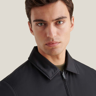 Peckham Rye Light Padded Collar Black Bomber Jacket