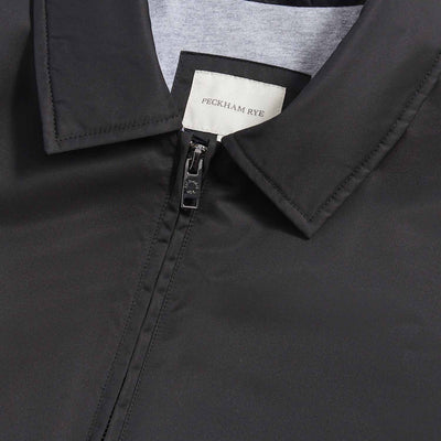 Peckham Rye Light Padded Collar Black Bomber Jacket