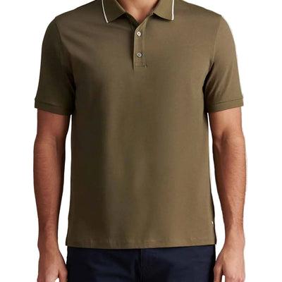 Peckham Rye Mercerised Cotton Tipped Sea Turtle Polo Shirt