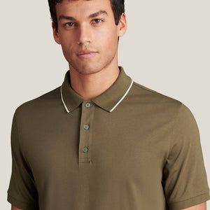 Peckham Rye Mercerised Cotton Tipped Sea Turtle Polo Shirt
