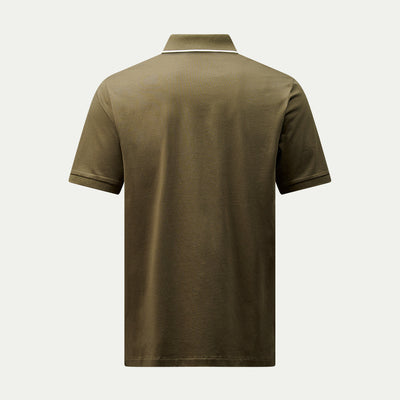 Peckham Rye Mercerised Cotton Tipped Sea Turtle Polo Shirt