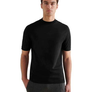 Peckham Rye Mercerised Cotton Black T-Shirt