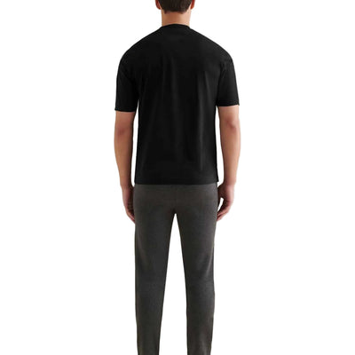 Peckham Rye Mercerised Cotton Black T-Shirt