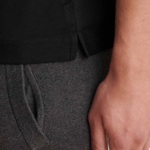 Peckham Rye Mercerised Cotton Black T-Shirt